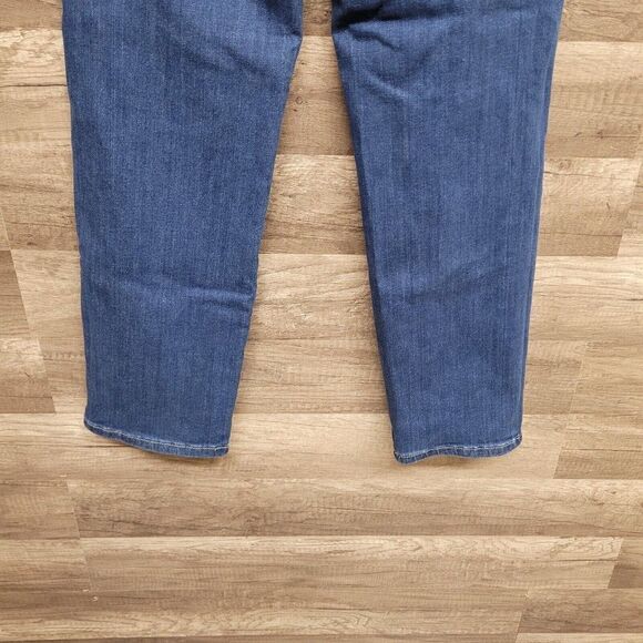 Express Straight Super High Rise Ankle Jeans Blue‎ Medium Wash Womens 2 - Picture 10 of 16